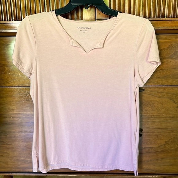Coldwater Creek Woman’s Fitted Cotton Tee Shirt - Picture 1 of 5